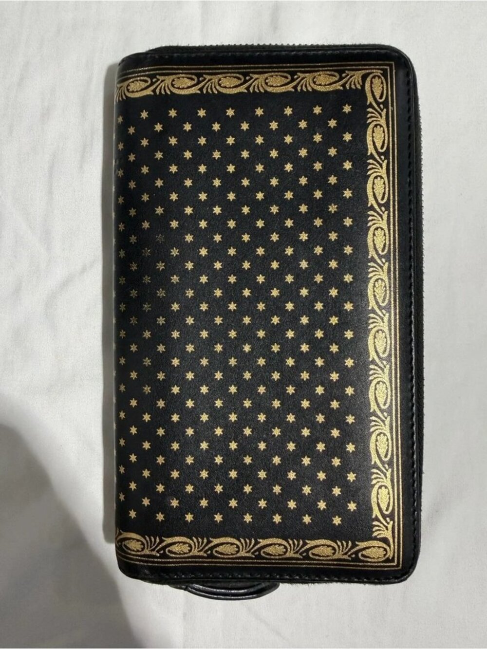 Gucci | GUCCY x SEGA Black Gold Leather Zip-Around Wallet - Picture 3 of 7